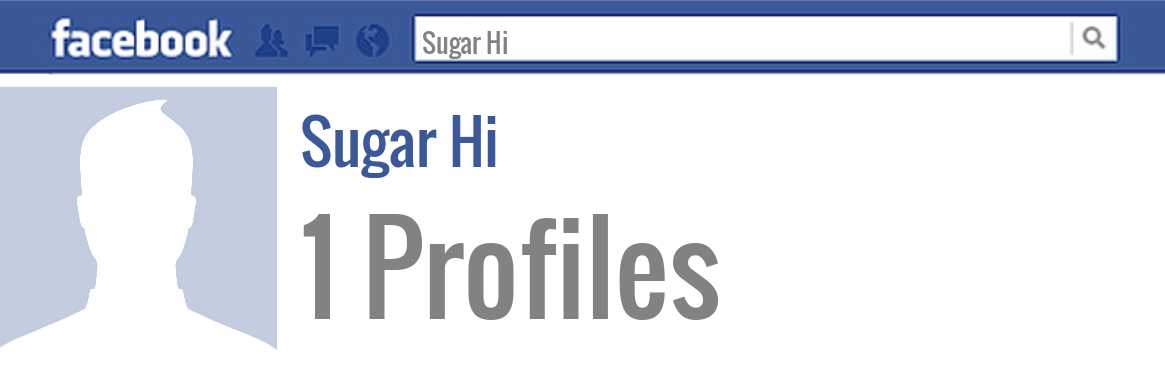 Sugar Hi facebook profiles
