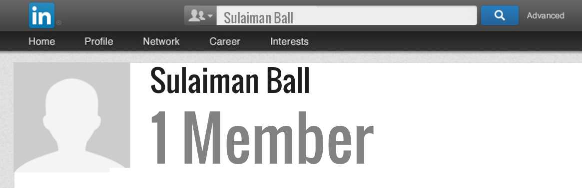 Sulaiman Ball linkedin profile