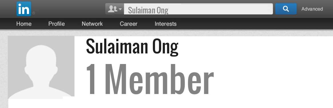 Sulaiman Ong linkedin profile