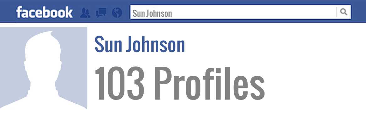 Sun Johnson facebook profiles