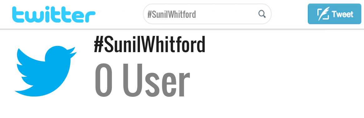 Sunil Whitford twitter account