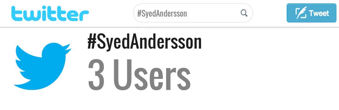 Syed Andersson twitter account
