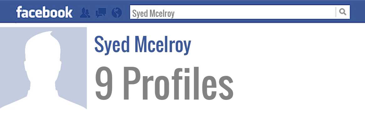 Syed Mcelroy facebook profiles