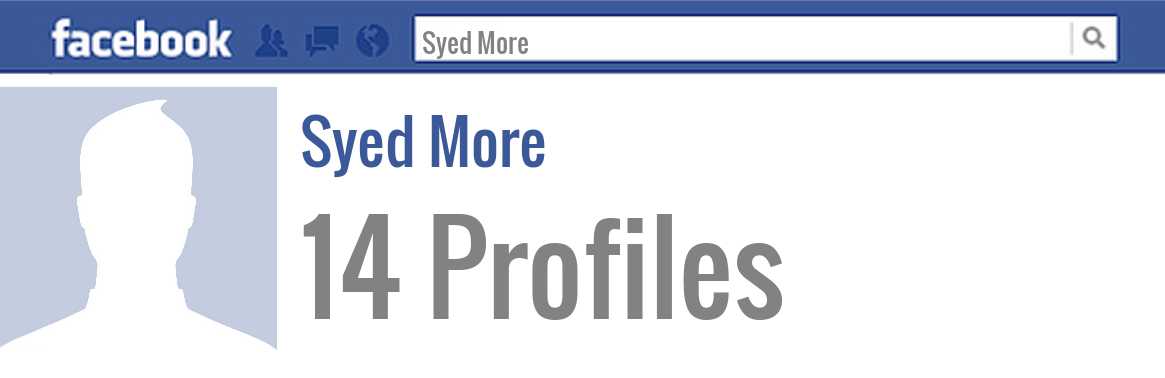 Syed More facebook profiles