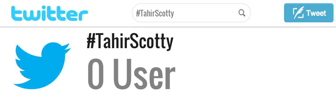 Tahir Scotty twitter account