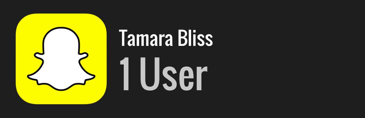 Tamara Bliss snapchat
