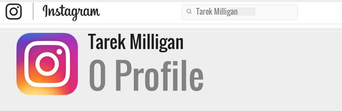 Tarek Milligan instagram account
