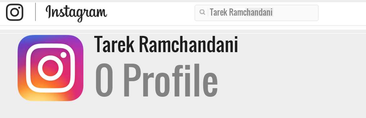 Tarek Ramchandani instagram account