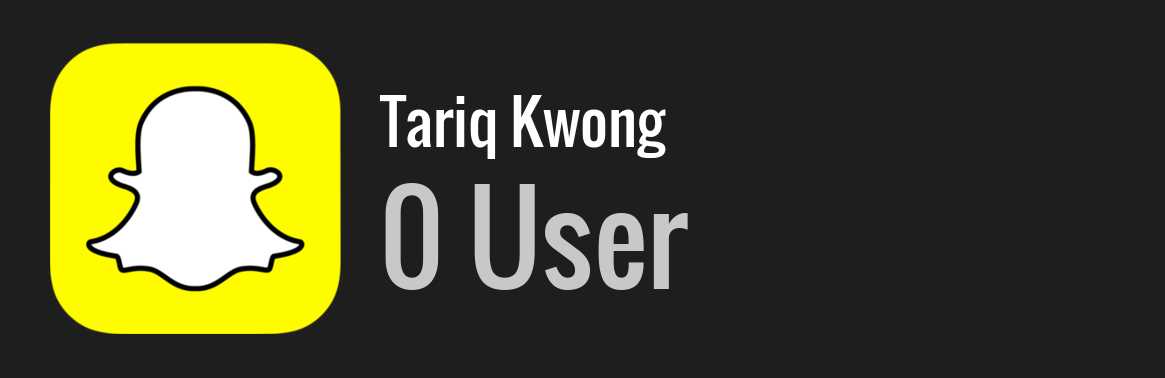 Tariq Kwong snapchat