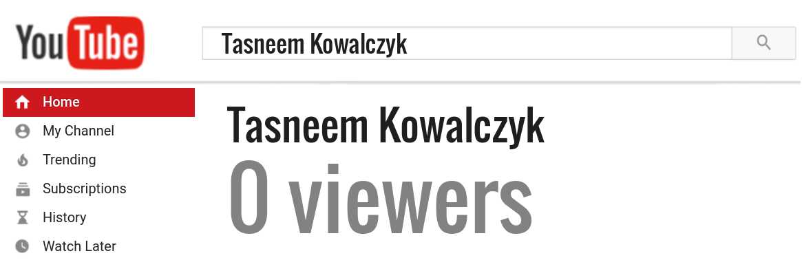 Tasneem Kowalczyk youtube subscribers
