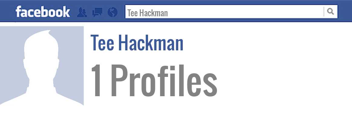 Tee Hackman facebook profiles