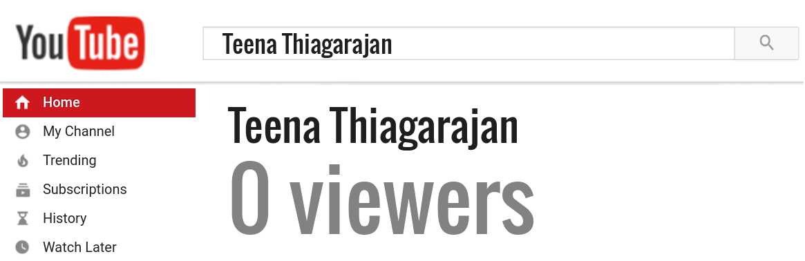 Teena Thiagarajan youtube subscribers