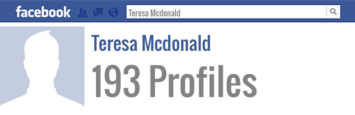 Teresa Mcdonald facebook profiles