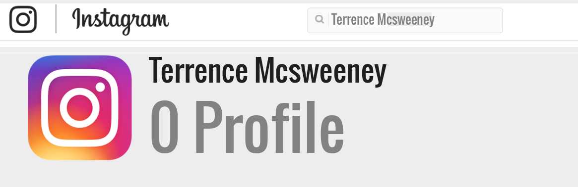 Terrence Mcsweeney instagram account