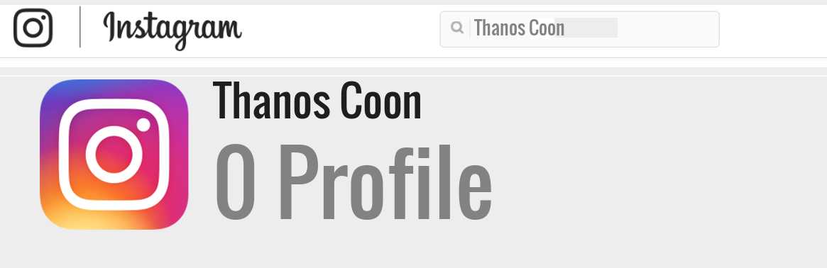 Thanos Coon instagram account