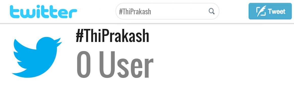 Thi Prakash twitter account