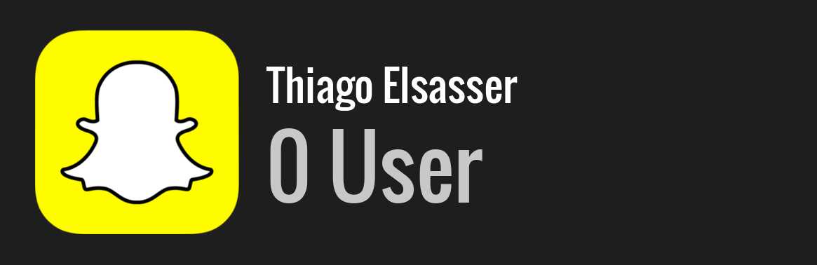 Thiago Elsasser snapchat
