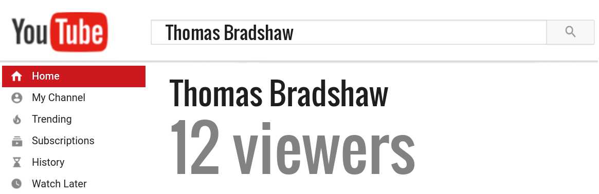 Thomas Bradshaw youtube subscribers