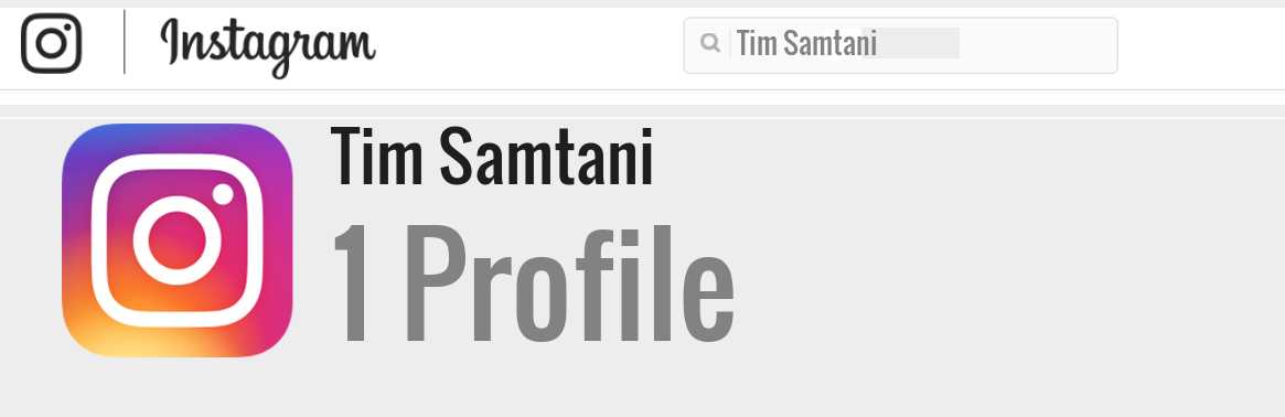 Tim Samtani instagram account