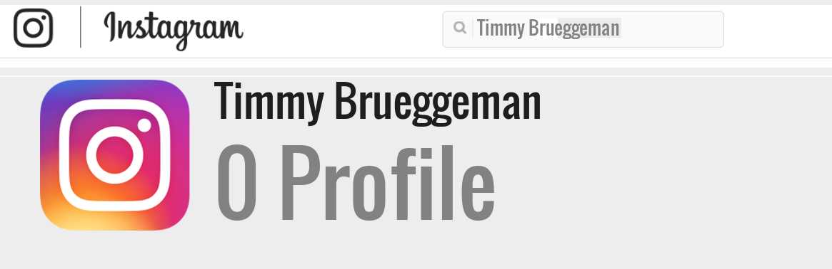 Timmy Brueggeman instagram account