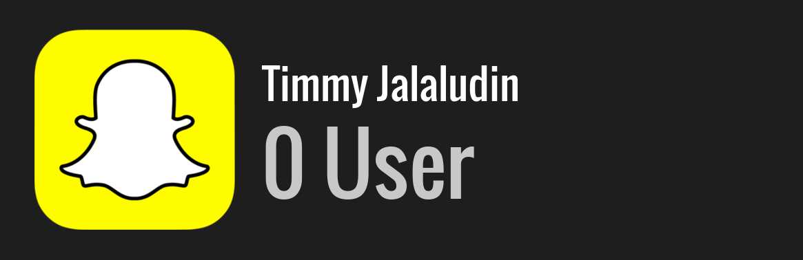 Timmy Jalaludin snapchat