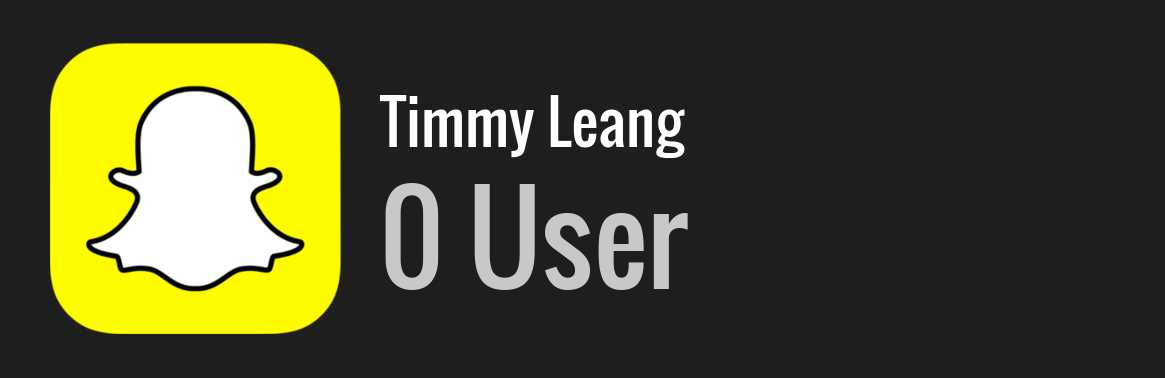Timmy Leang snapchat