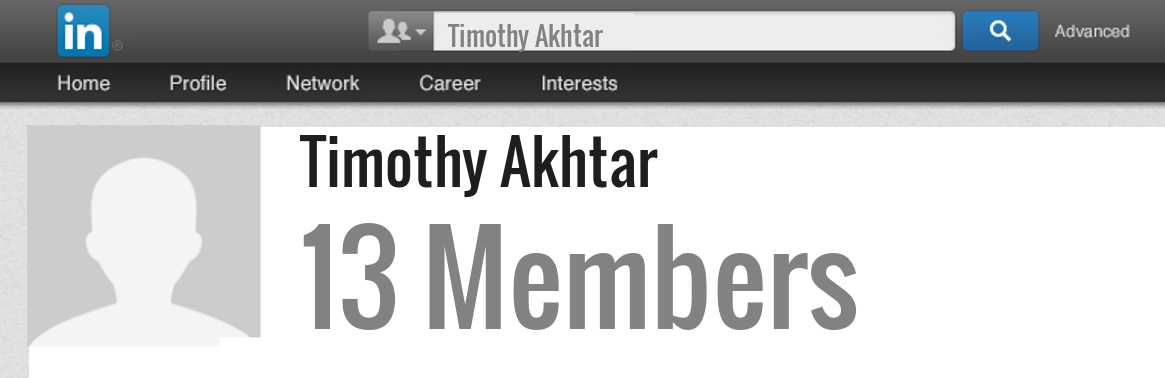 Timothy Akhtar linkedin profile