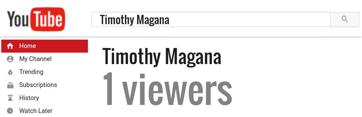 Timothy Magana youtube subscribers
