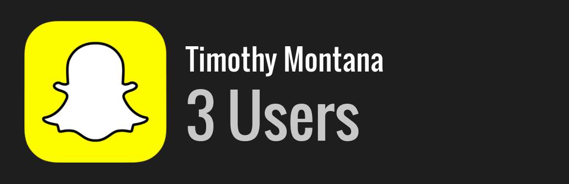 Timothy Montana snapchat