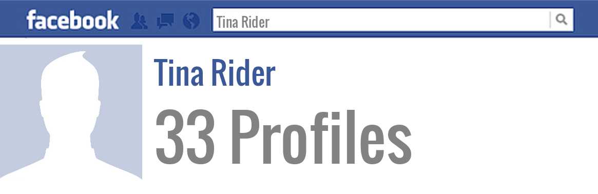Tina Rider facebook profiles
