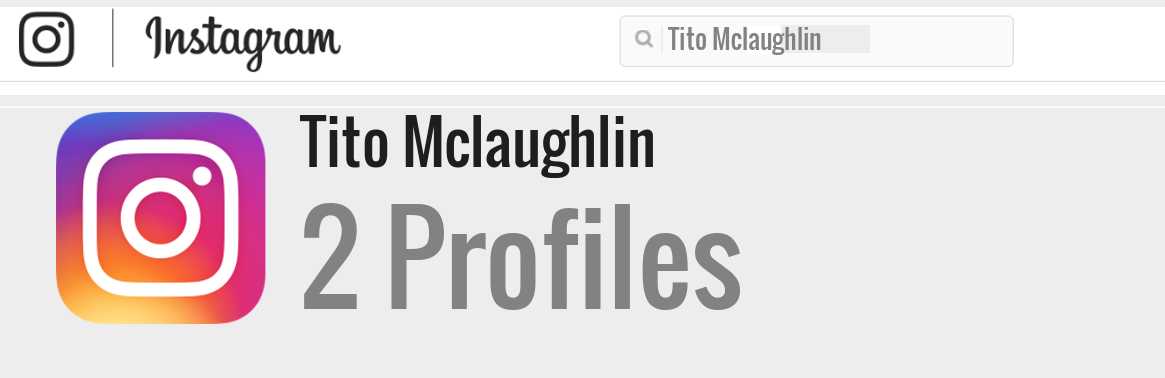 Tito Mclaughlin instagram account