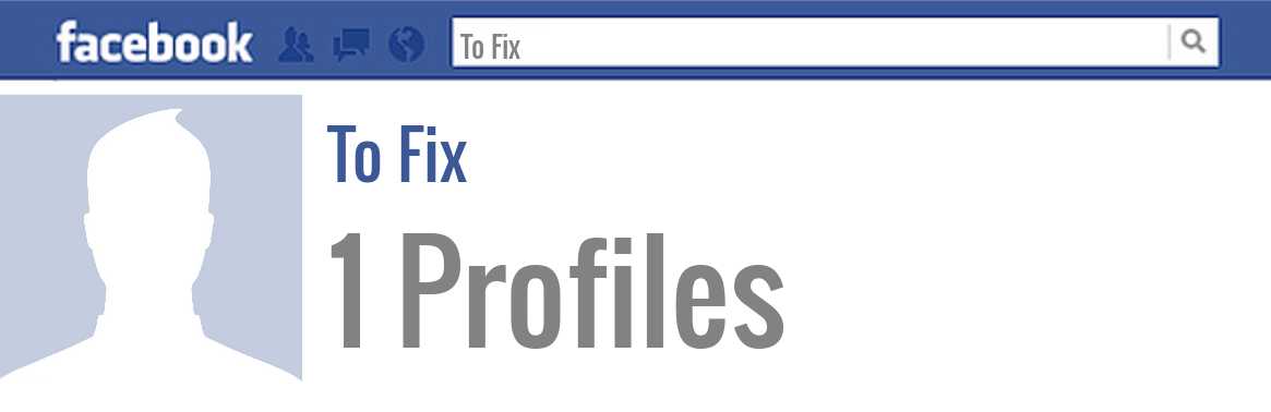 To Fix facebook profiles