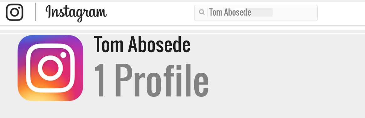 Tom Abosede instagram account
