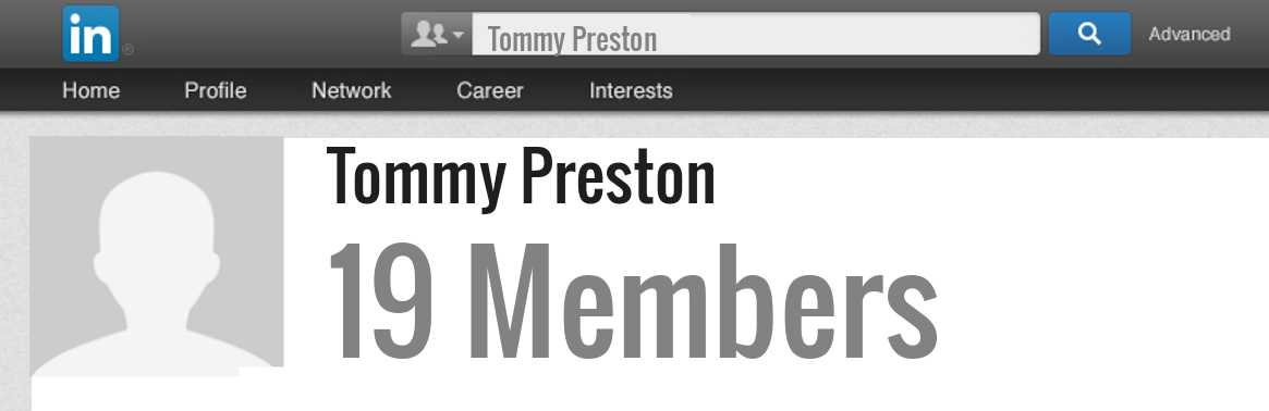 Tommy Preston linkedin profile