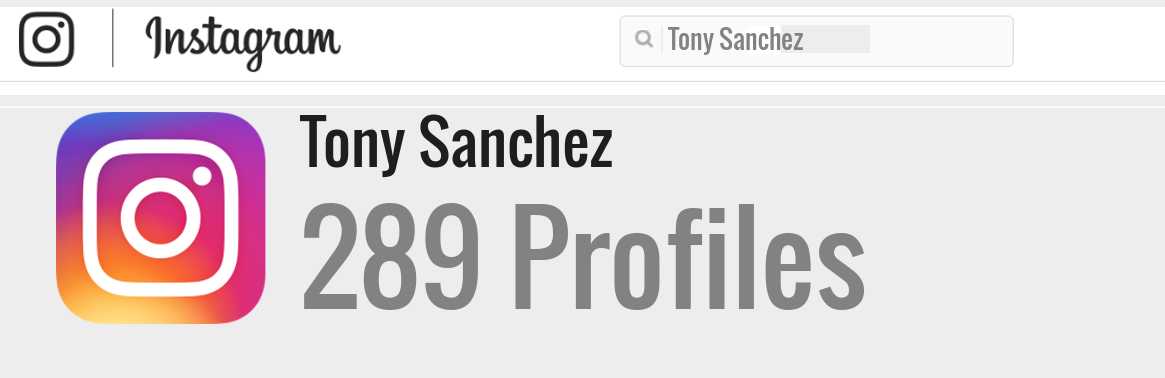 Tony Sanchez instagram account