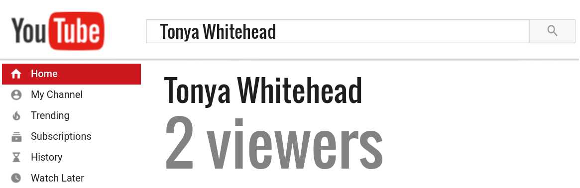 Tonya Whitehead youtube subscribers