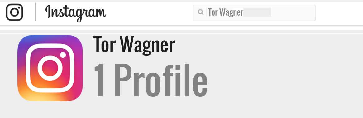 Tor Wagner instagram account