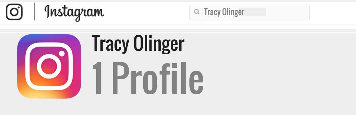 Tracy Olinger instagram account