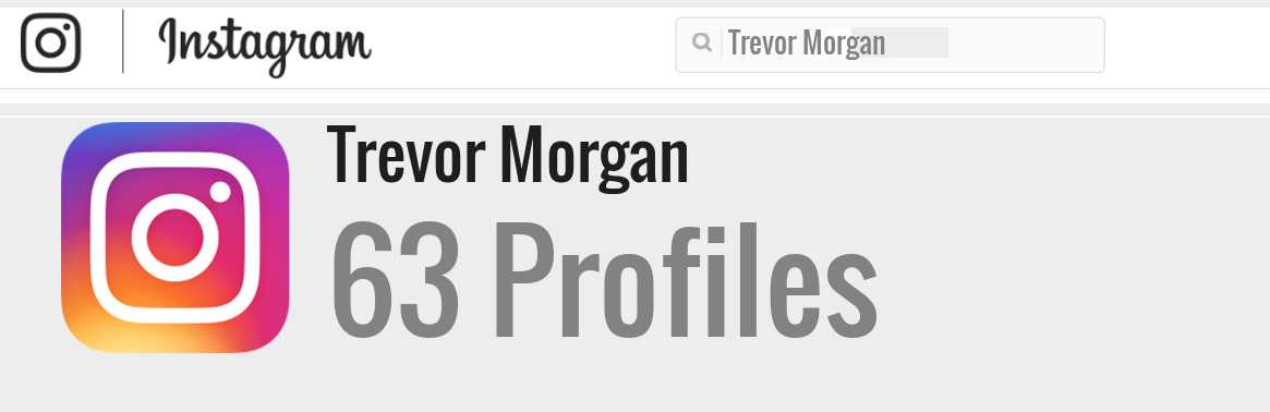 Trevor Morgan instagram account