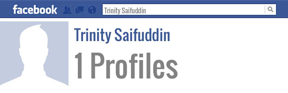 Trinity Saifuddin facebook profiles