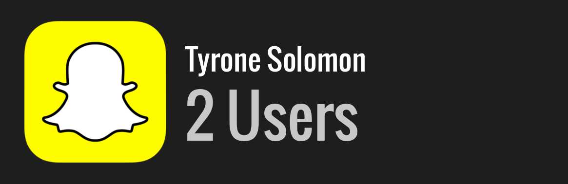 Tyrone Solomon snapchat