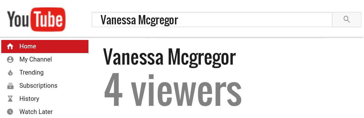 Vanessa Mcgregor youtube subscribers