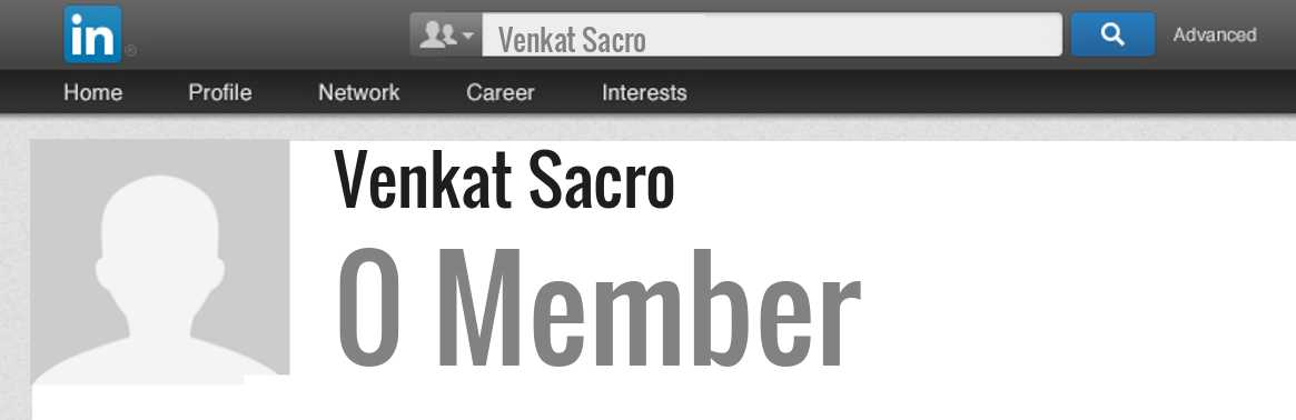 Venkat Sacro linkedin profile