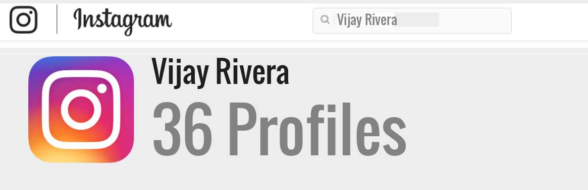 Vijay Rivera instagram account