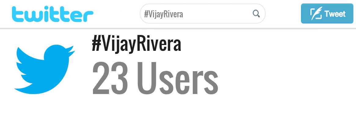 Vijay Rivera twitter account