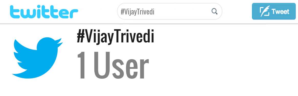 Vijay Trivedi twitter account