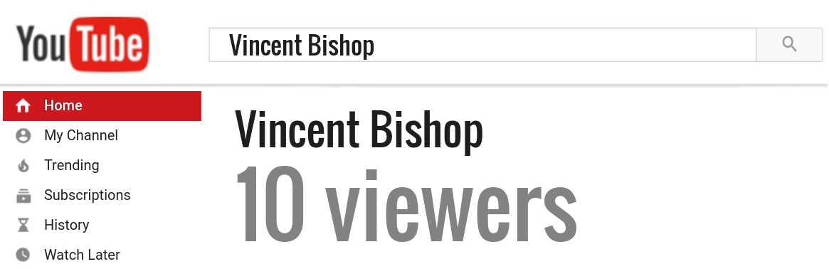 Vincent Bishop youtube subscribers