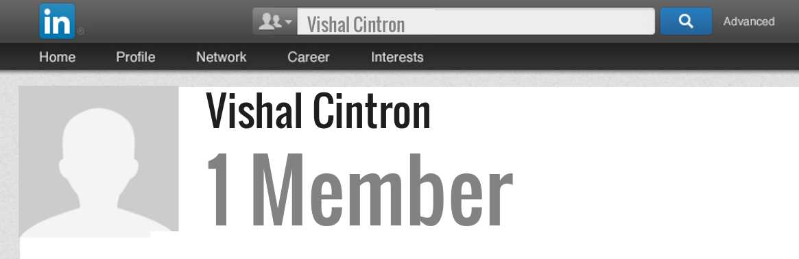 Vishal Cintron linkedin profile