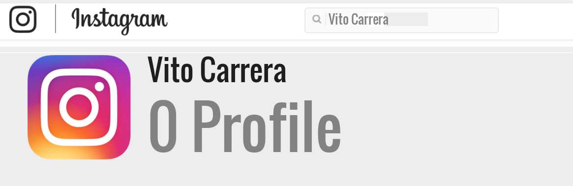 Vito Carrera instagram account
