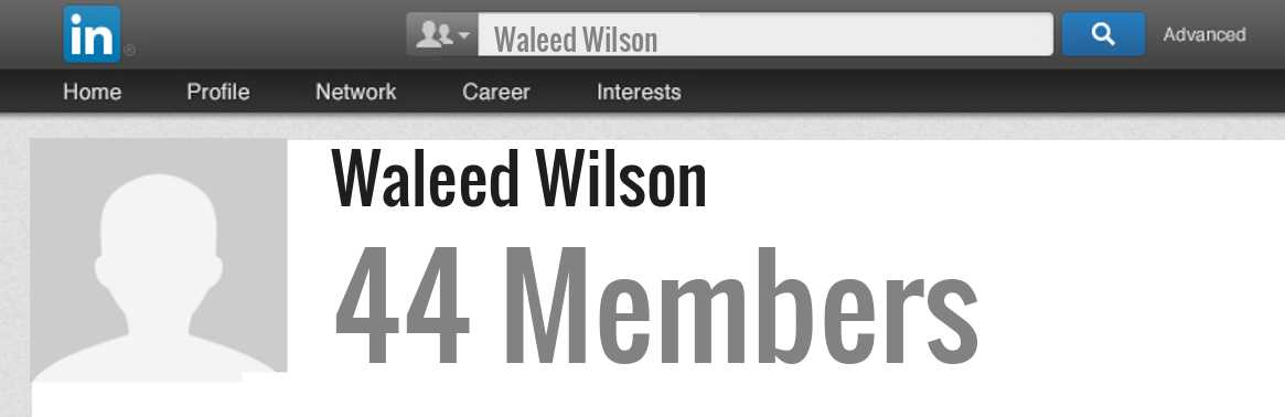 Waleed Wilson linkedin profile